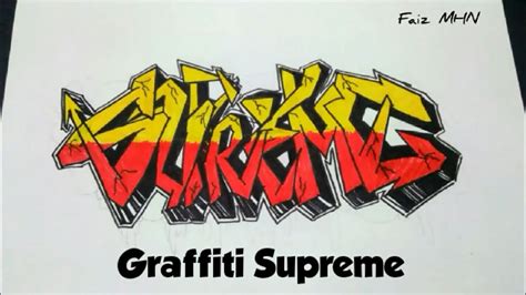 Cara Membuat Graffiti Supreme Youtube