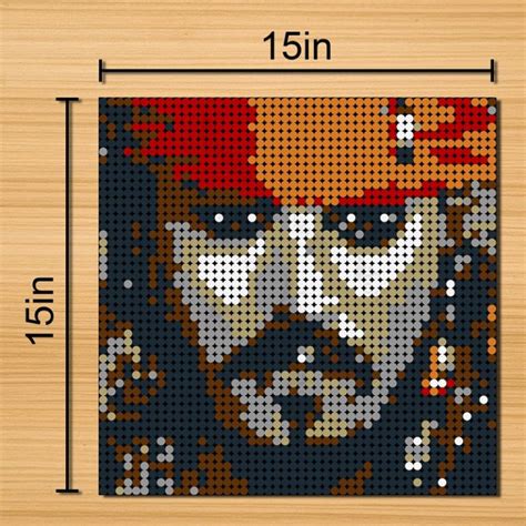Pirate Captain Pixel Art Movie Moc 90110 With 2304 Pieces Moc Brick Land