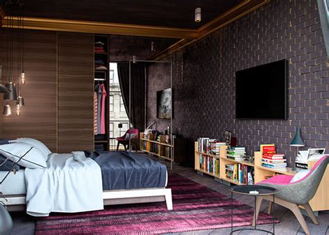 Glamor Loft Moscow Bedroom On Behance