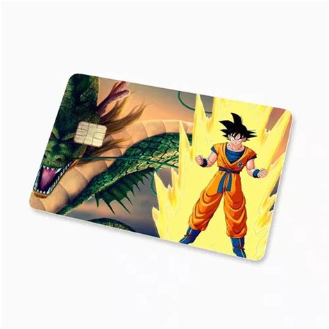 Sticker Para Tarjeta Goku Con Shenlong Dragon Ball Z Debito Mercadolibre