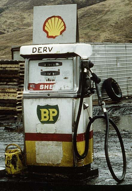Zoom In To A Petrol Pump At A Bp Garage In The Scottish Highlands