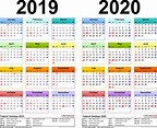 2019 2020 Year At A Glance Printable