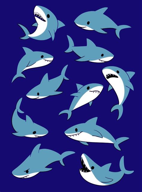 Stutterhug Cute Shark Shark Illustration Shark Art