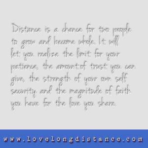 The two words that have made our love withstand the test of distance. Love Has No Distance Quotes. QuotesGram