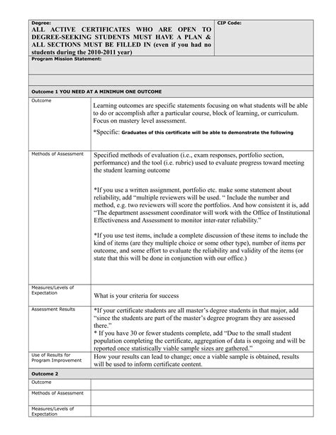 Assessment Plan Template Sample Hq Template Documents Images