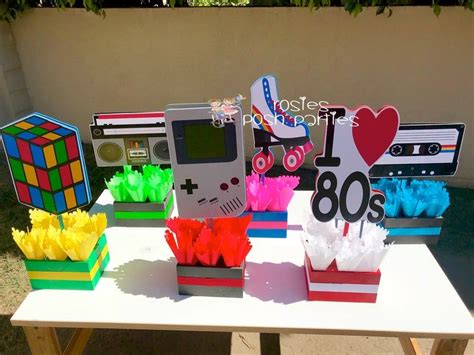 I Love The 80s Theme 80s Birthday Centerpiece 80s Party Etsy In 2021