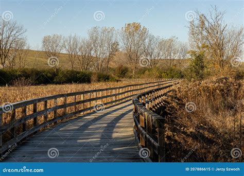 Wooden Bridge At Mallard Lake Stock Image Image Of Bridge Grass