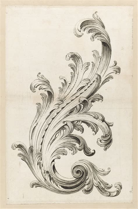 Daily Repeat 195 Acanthus Relief Filigree Tattoo Ornament Drawing