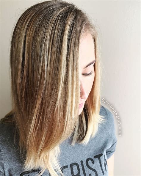 Rooted Buttery Blonde Sombre On Naturally Ashy Medium Blonde Hair White Gold Highlights Lo