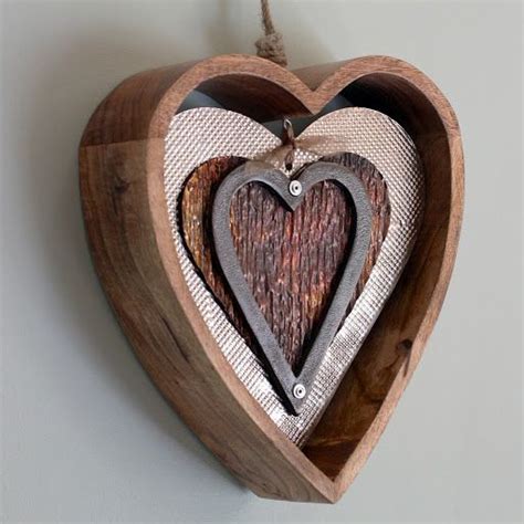 Diy Wooden Heart Decor In Heart Wall Decor Wooden Hearts Heart Wall