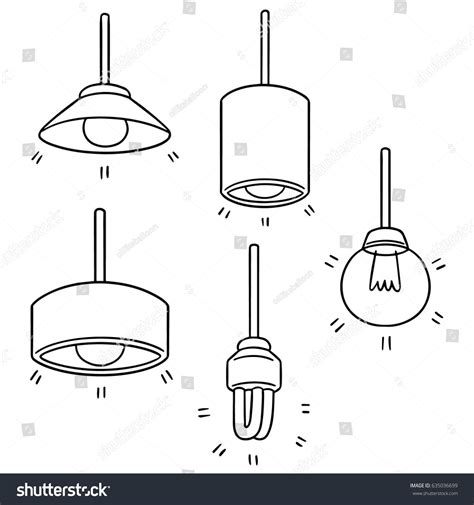 Vector Set Of Ceiling Lamp Ceiling Lamp Vector Clip Art