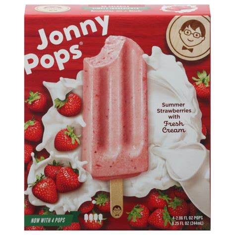 Save On Jonnypops Frozen Bars Summer Strawberries With Fresh Cream 4