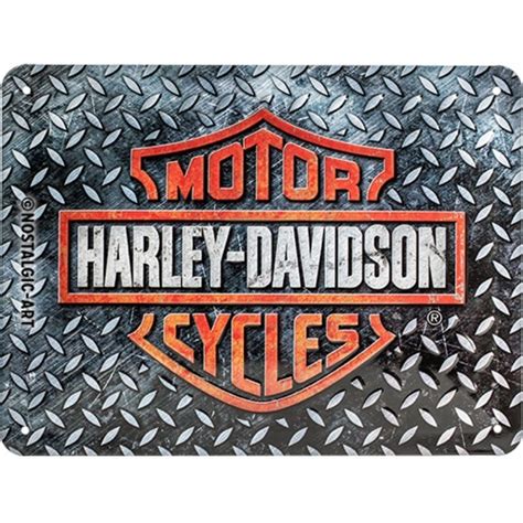 Nostalgic Art Small Sign Harley Davidson Diamond Plate