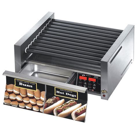Star Grill Max 30scbde 30 Hot Dog Roller Grill With Bun Drawer