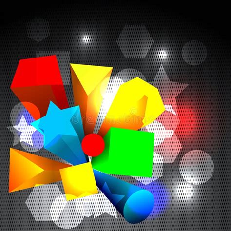 Abstract Colorful 3d Shapes Stock Vector Illustration Of Background
