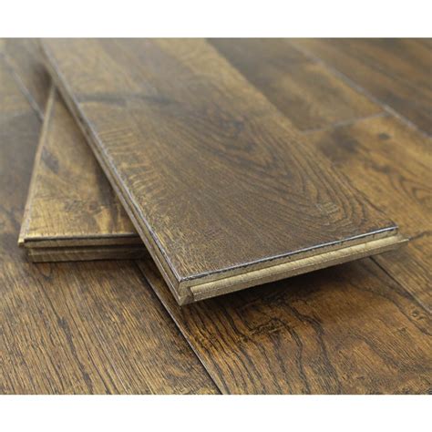 125mm Lacquered Antique Square Peg Solid Oak Wood Flooring 2