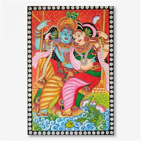 Buy Radhamadhavam Painting Kerala Mural Art Online Trogons