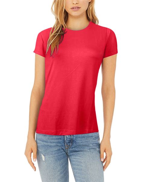 Women Solid T Shirts Women Red T Shirts Women Plain T Etsy