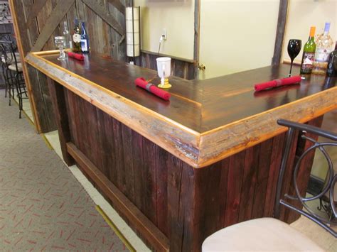 Reclaimed Wood Bar Made From Old Barn Wood Wooden Bar Pallet Furniture