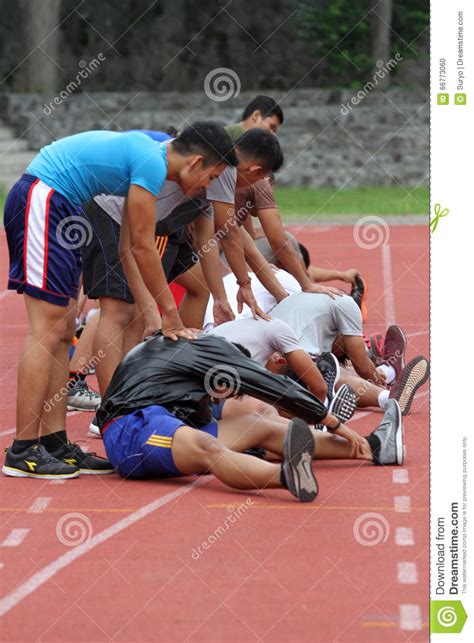 Stretching Editorial Image Image Of Stadium Indonesia 66773060