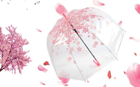 Sun God Cherry Blossoms Umbrella Transparent Dome Bubble Umbrella