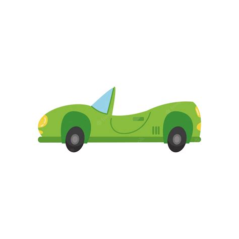 Premium Vector Green Racing Cartoon Car Vector Illustration Cartoon