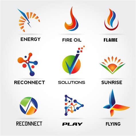 Abstract Colorful Logo Set Sign Symbol Icon 602690 Vector Art At Vecteezy