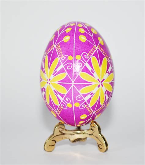 Pink Pysanka Egg Ukrainian Easter T Traditional Slavic Easter Decor