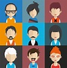 Set of people avatars with backgrounds 548612 Vector Art at Vecteezy