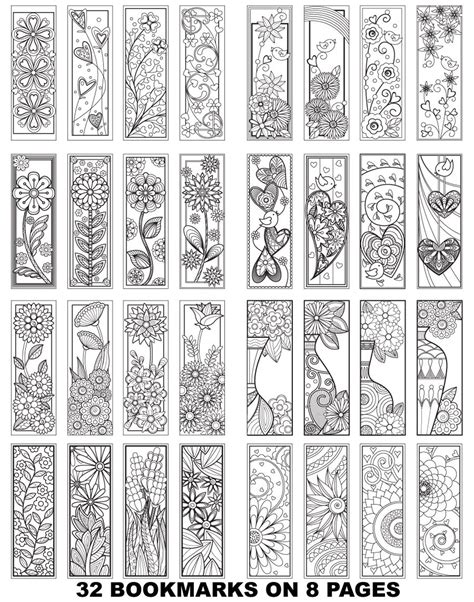 You can print or color them online at. Coloring Bookmarks#1, 8 printable adult coloring pages ...