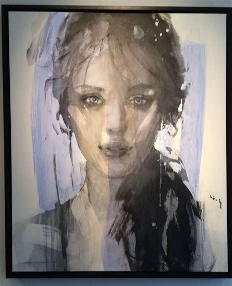 Christine Comyn Portrait In Mixed Media On Canvas 120 W 100 Cm