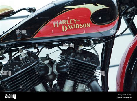 A 1933 Harley Davidson Motorcycle Is Seen On Display At The Harley