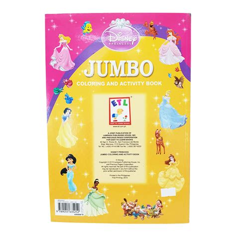 Easy To Learn Disney Princess Jumbo Coloring And Activity Book