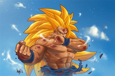 Goku fights caulifla and kale and transforms into super saiyan 3 for some time in the tournament of power. Goku Super Saiyan 3 - Colors by Akujin-b0x on DeviantArt