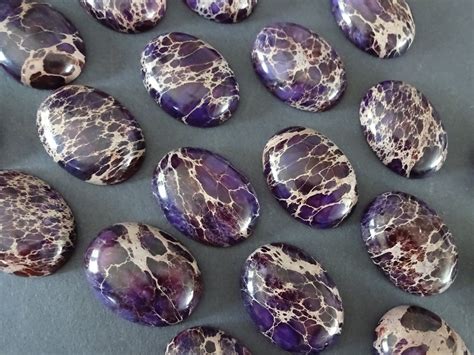 30x22mm Purple Regalite Cabochon Dyed Oval Cabochon Polished Regalite