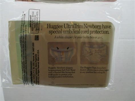 Trial Size Vintage Diapers Huggies 1995 3 Pack Boys Supreme Ultratrim