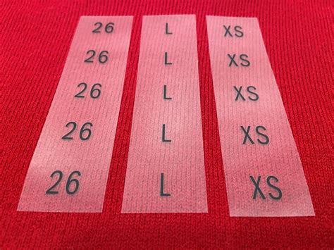 Custom Clothing Labels Garment Labels Size Stickers