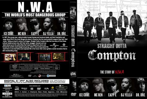 Straight Outta Compton Dvd Cover And Label 2015 R1 Custom Art