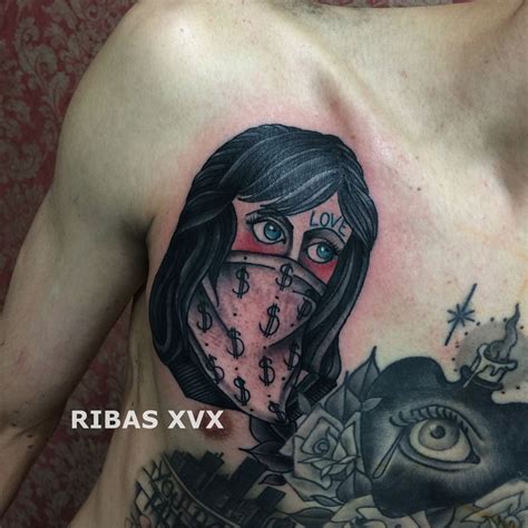 Tatuagem Menina Com Bandana Bandana Girl Traditional Tattoo Ribas Xvx Girl Tattoos