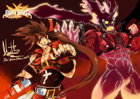 Sol Badguy And Dragon Install Illustration From Guilty Gear Xrd