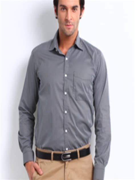 Buy Mark Taylor Black And White Striped Slim Fit Formal Shirt Shirts