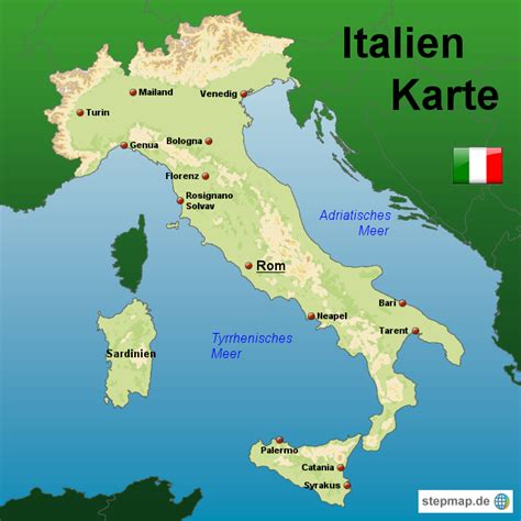 Die freie und zeitlich unbeschränkte. Italien Karte von Karten - Landkarte für Italien