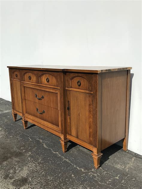 Antique Buffet Cabinet Tv Regency Sideboard Hutch Wood Console French