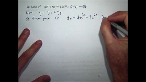Nonhomogeneous 2nd Order Differential Equations Youtube