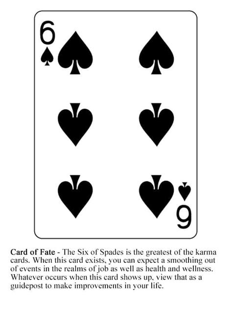 In french the suit of spades is known as the pique and in german as the pik. Six of Spades | Cards, Tarot card meanings, Fortune cards