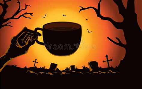 Use these deliciously easy halloween party food recipes for your next spooky bash. Zombie Hand Holding Coffee Cup At The Cemetery. Stock Vector - Image: 59754134
