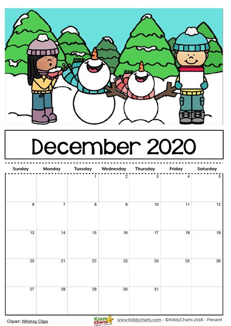 Free Printable 2020 Calendar For Kids Including An Editable Version