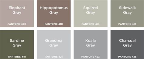 The 50 Shades Of Greys Pantone Cool Stuff Pinterest Shades Of