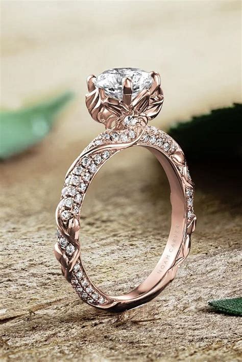 24 Rose Gold Engagement Rings By Famous Jewelers Oh So Perfect Proposal