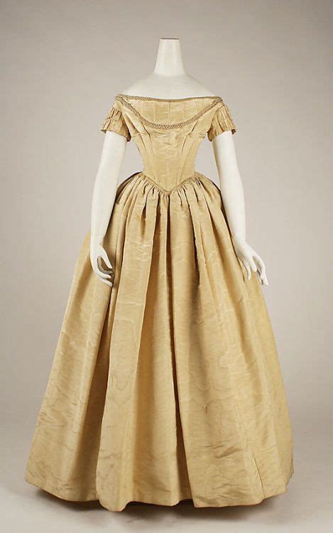 1840s Dress Via The Costume Institute Of The Metropolitan Museum Of Art